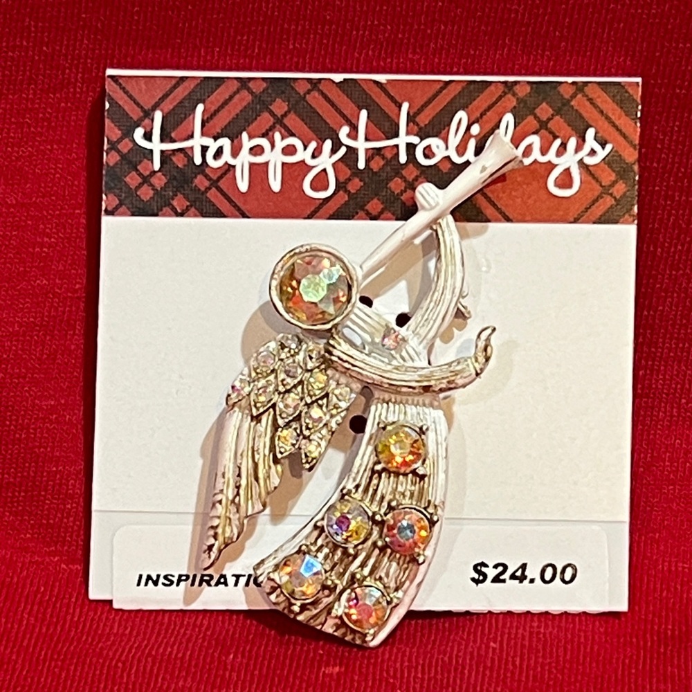 Angel Holiday Brooch Vintage- Silver and Gold
Z6